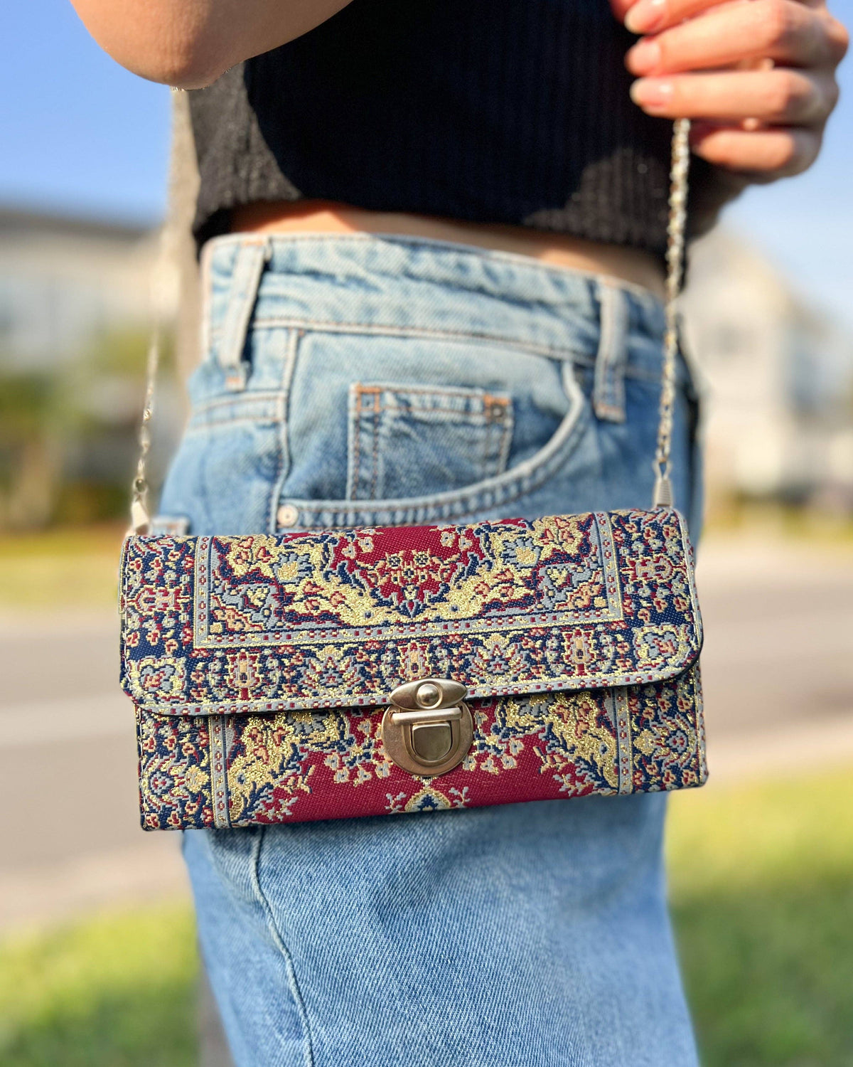 Red Shoulder Bag for Women, Small Crossbody Bag
