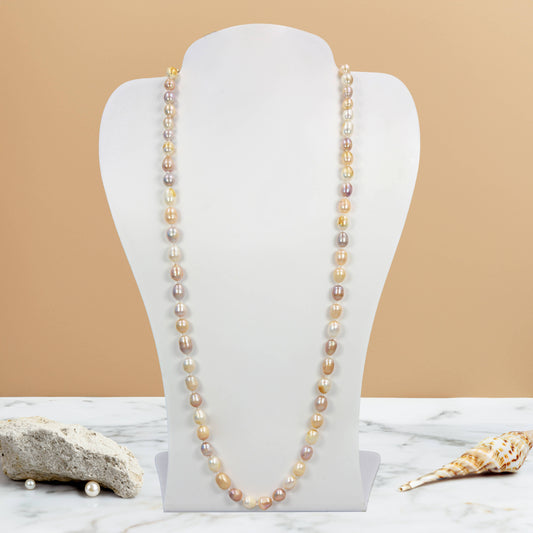 24F113-1 - Iridescent Multicolor Pearl Necklace