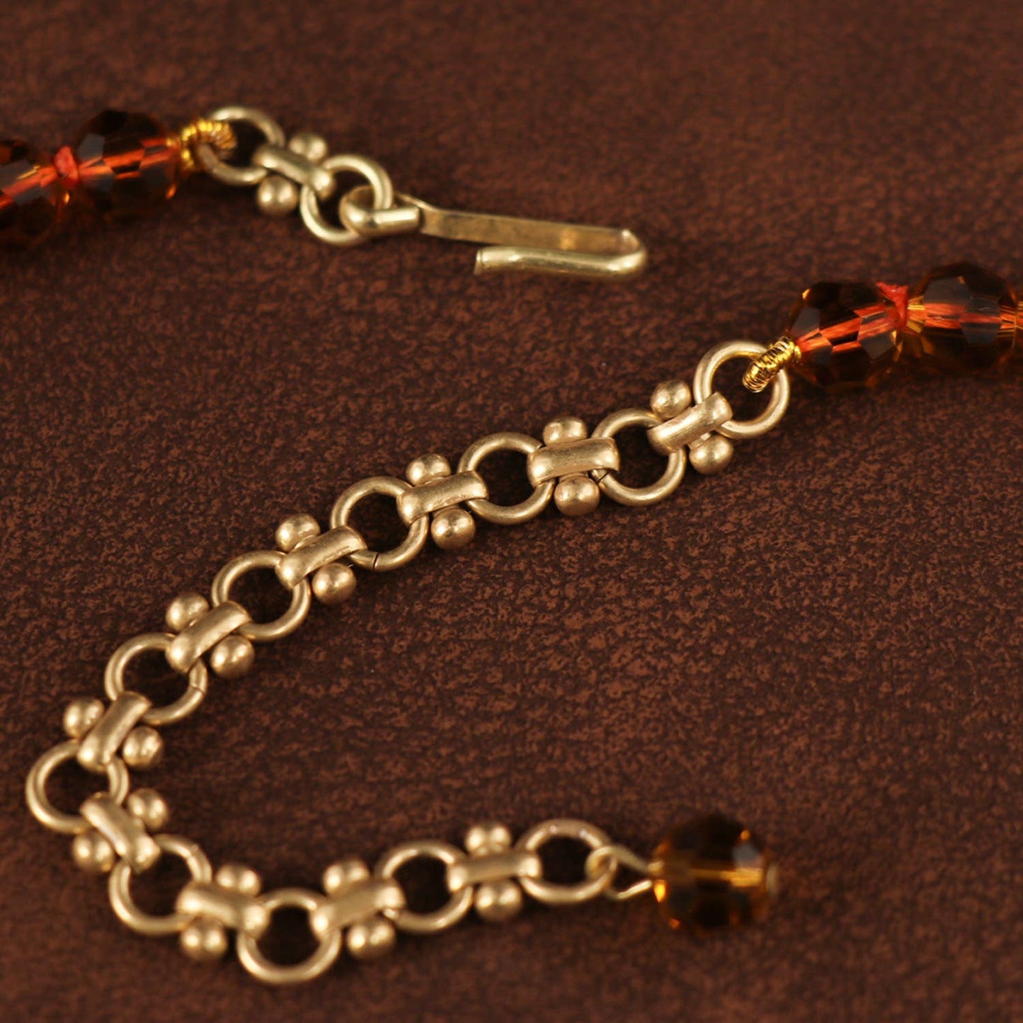 Vintage Bohemian Purple Gem & Crystal Necklace