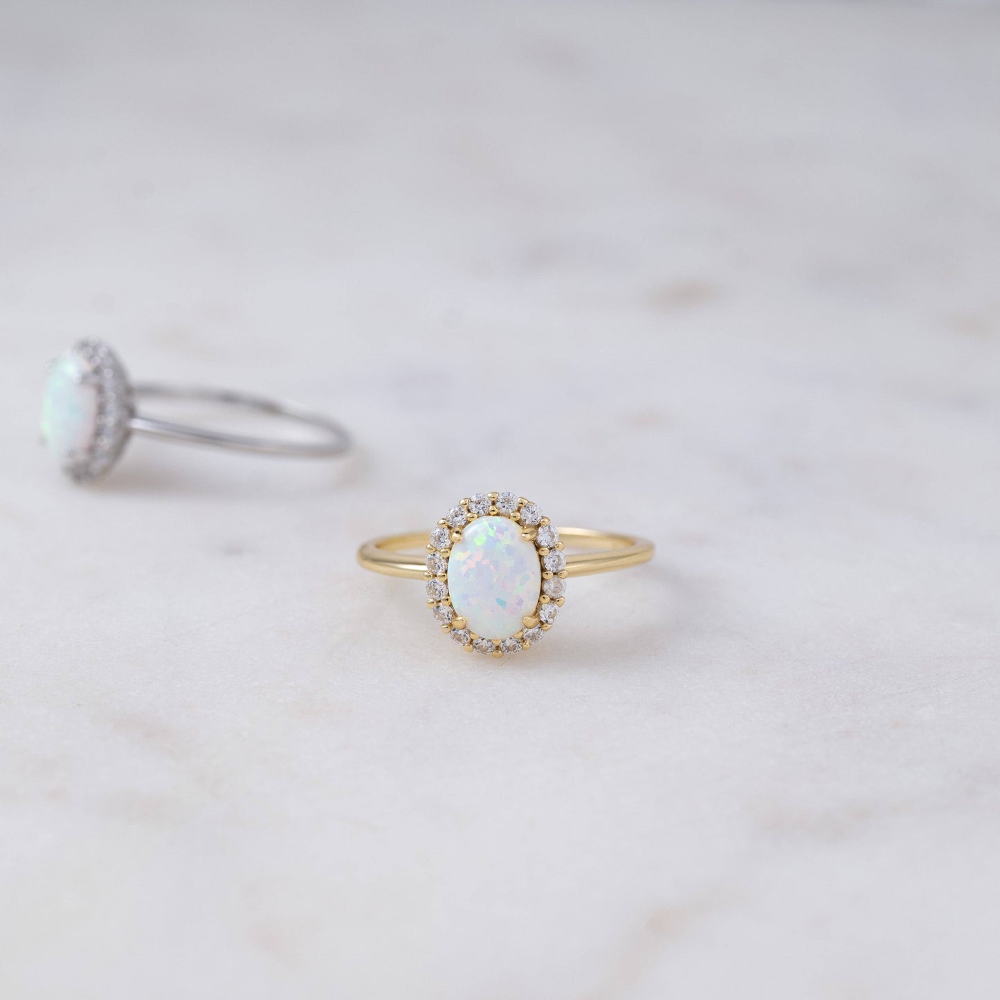 Oval Opal Ring: Gold / 6