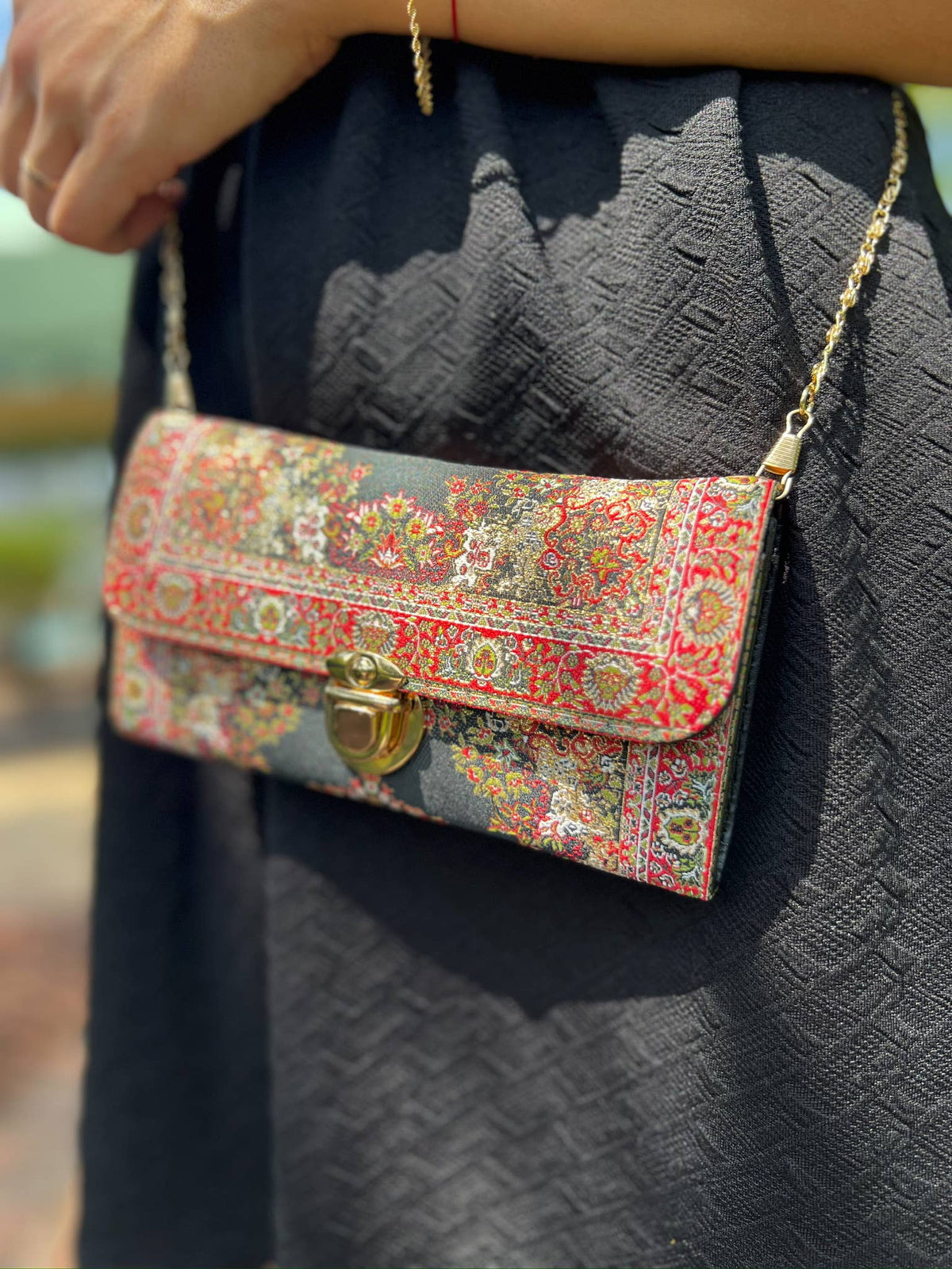 Rug Design Crossbody Bag, Small Boho Shoulder Bag for Women