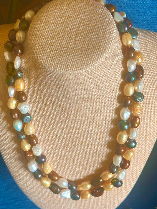 Two-Layer Freshwater Pearl Necklace