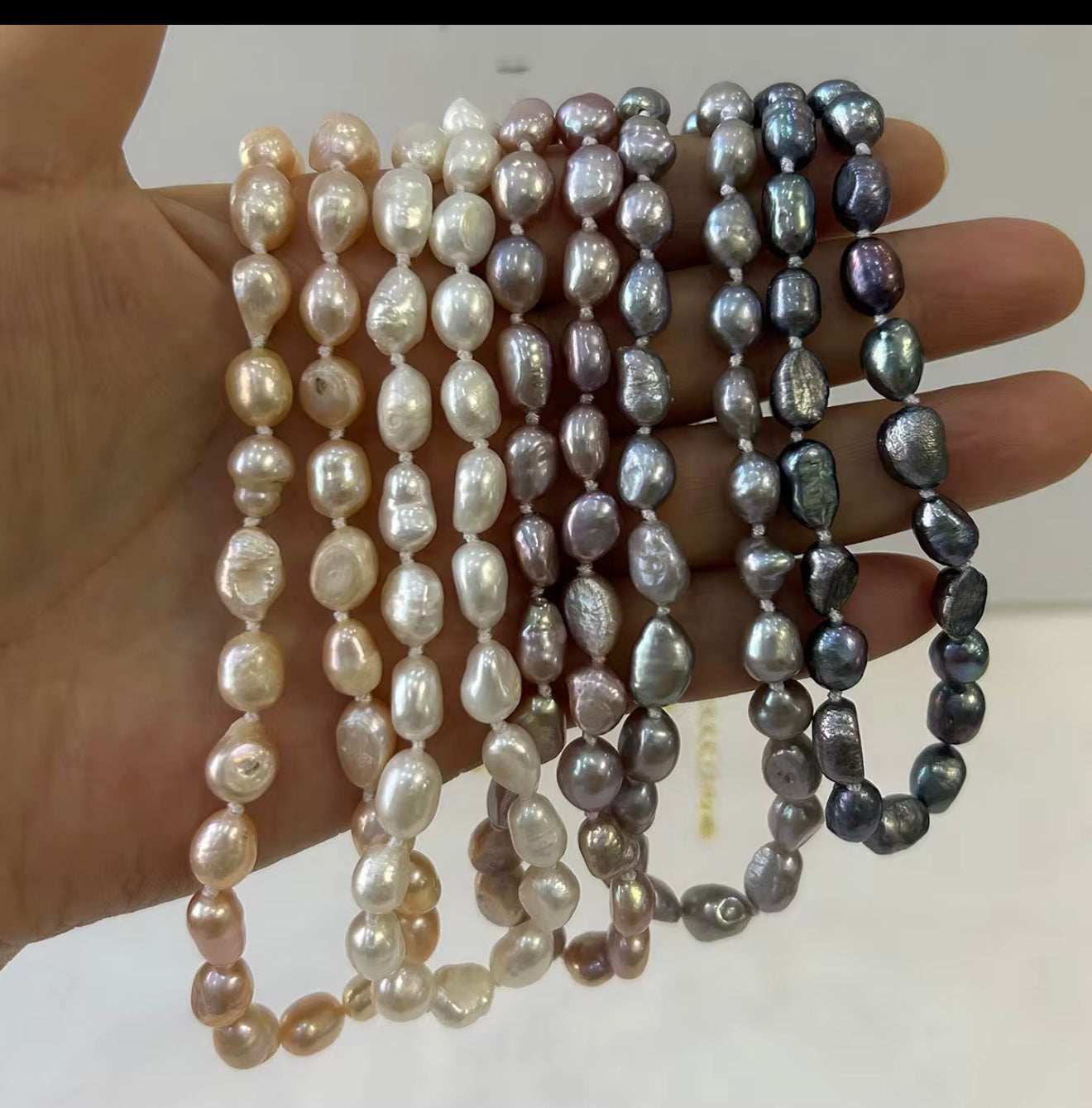 16-18 Inch 100% NATURE FRESHWATER Baroque
PEARL Choker NECKLACE-Good Quality-brass 18k Gold Plated , Clasp Waterproof 