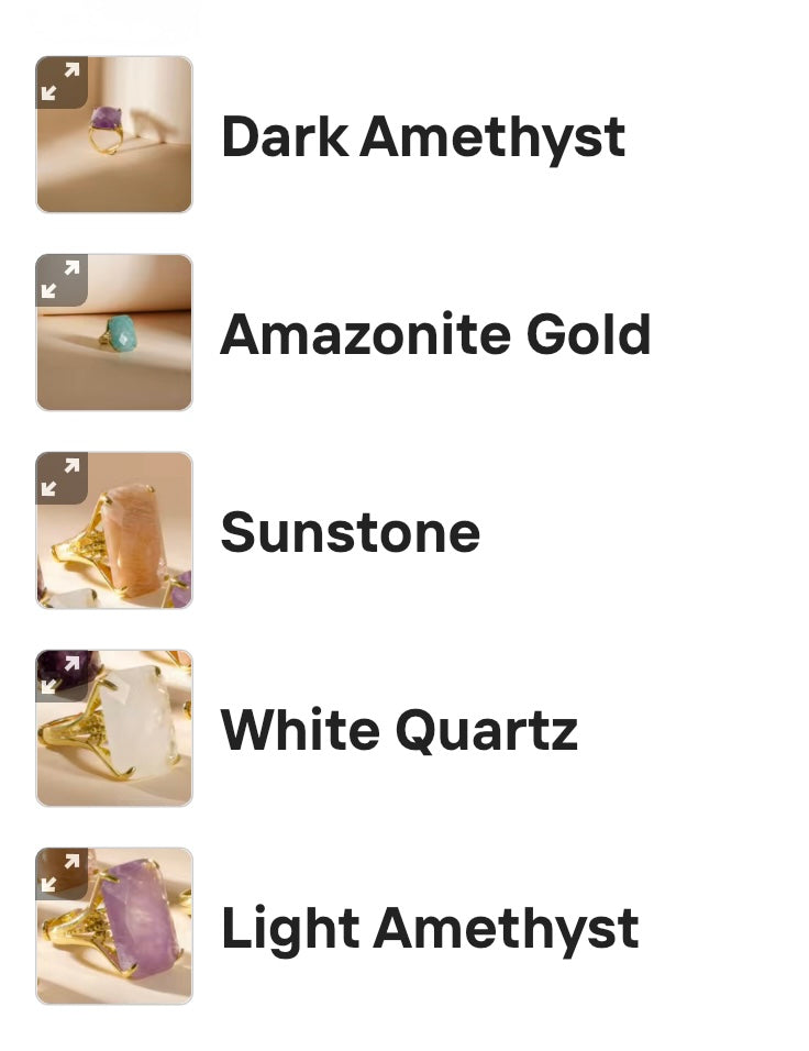 18K Gold Plated Rectangle Labradorite Ring High Quality Marquise Cut Gemstone Classic Bezel Setting