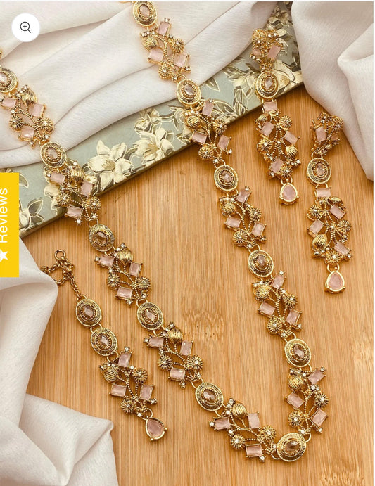 Turkish Long Mala Set with Tika