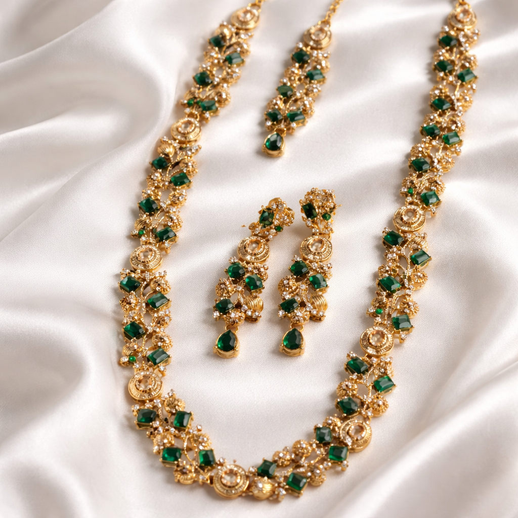 Turkish Long Mala Set with Tika