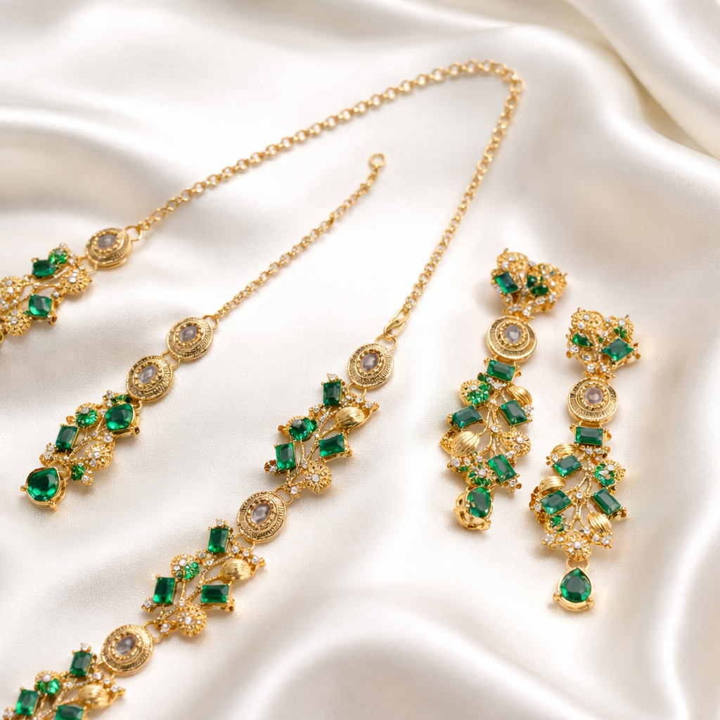 Turkish Long Mala Set with Tika