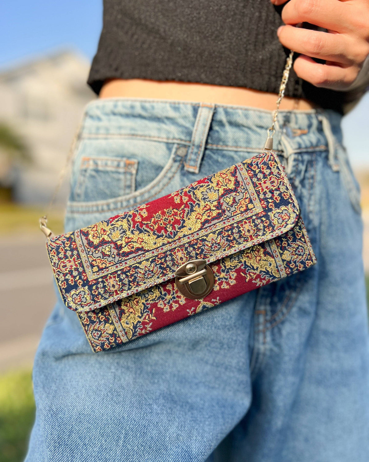 Red Shoulder Bag for Women, Small Crossbody Bag