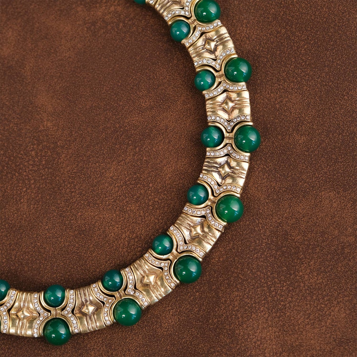 Vintage-Inspired Turquoise and Amber Pendant Necklace